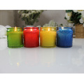 Hot sale various sprayed color glass candle holder candle jar